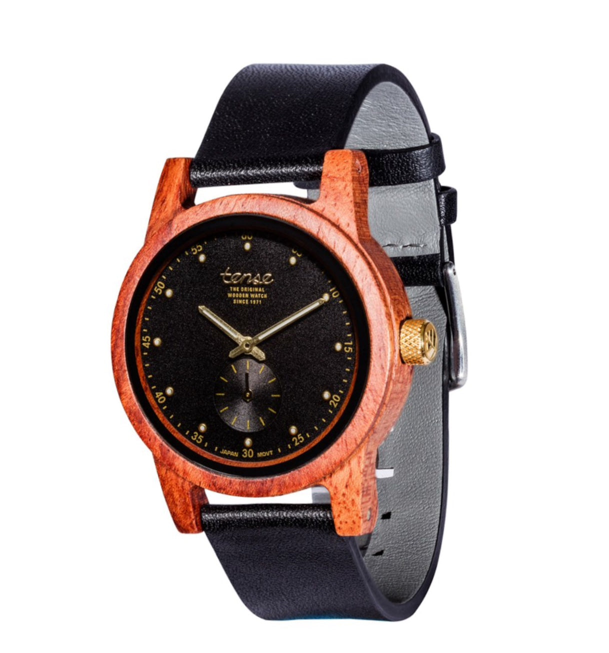 Hampton North Rosewood/Black Unisex Wooden Watch