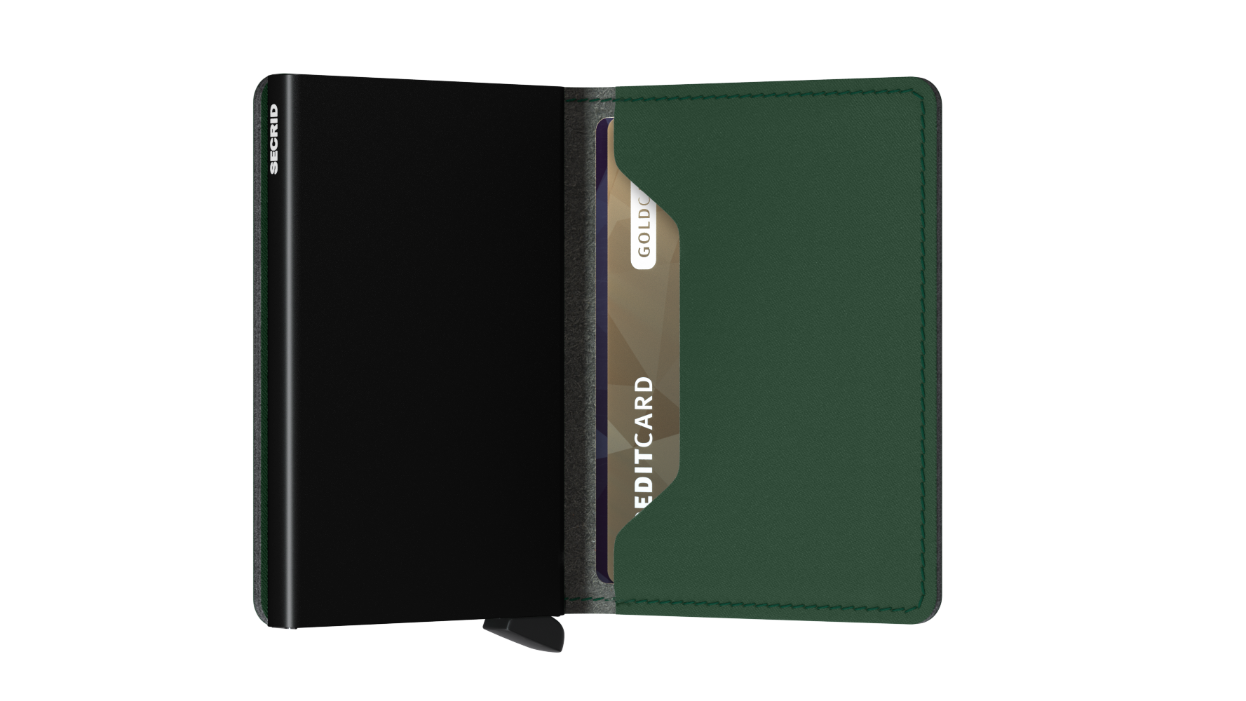 Slimwallet Vegan Yard Green-RFID Secure