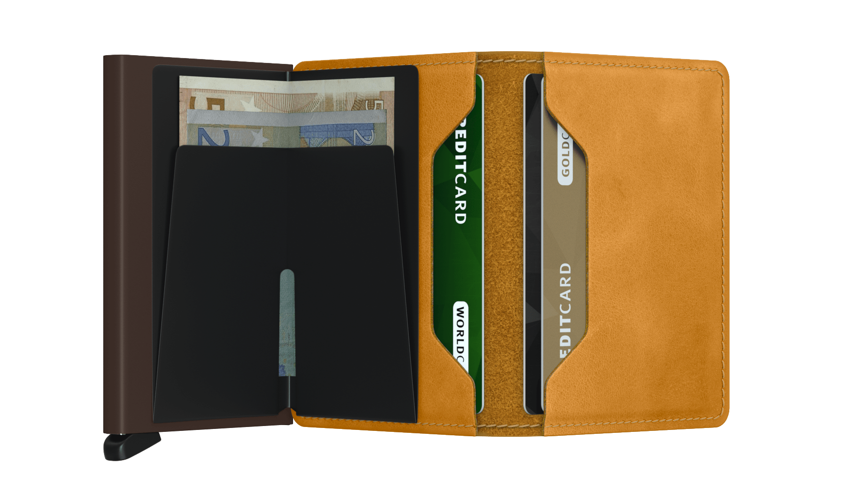 Slimwallet Vintage Ochre RFID Secure