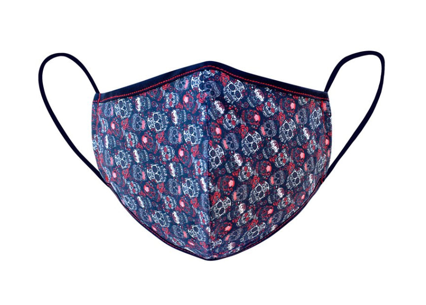 Unisex one size fits all washable cotton face mask reversible