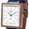 Brunswick Leather Walnut Silver Watch wooden watch Locally Hand Made