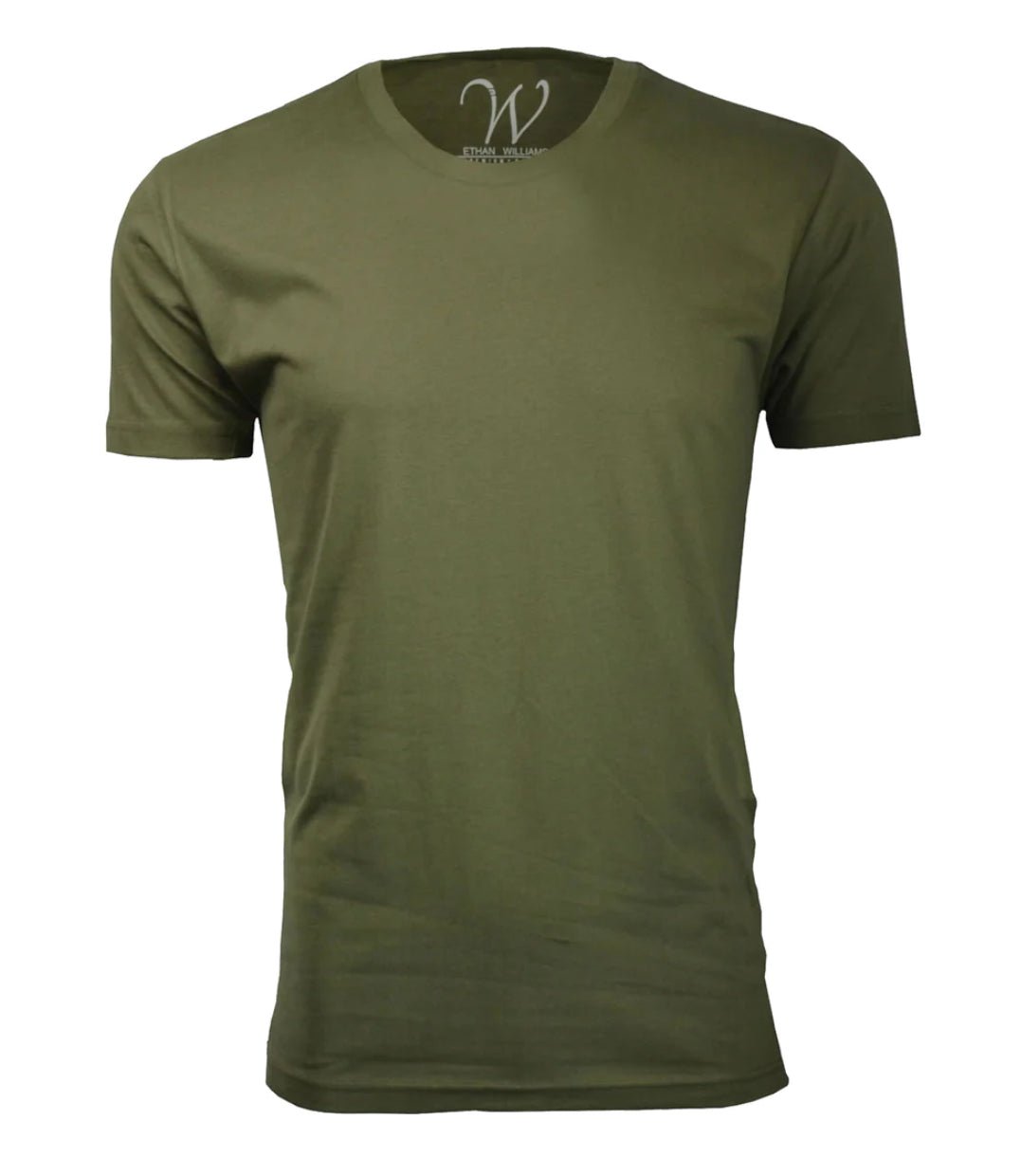Military Green Ultra Soft Sueded Crew Neck T-Shirt