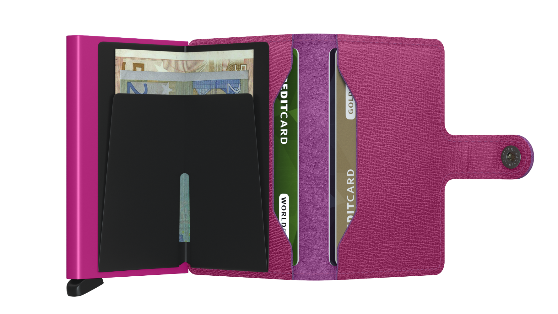 Miniwallet Crisple Fuchsia RFID Secure