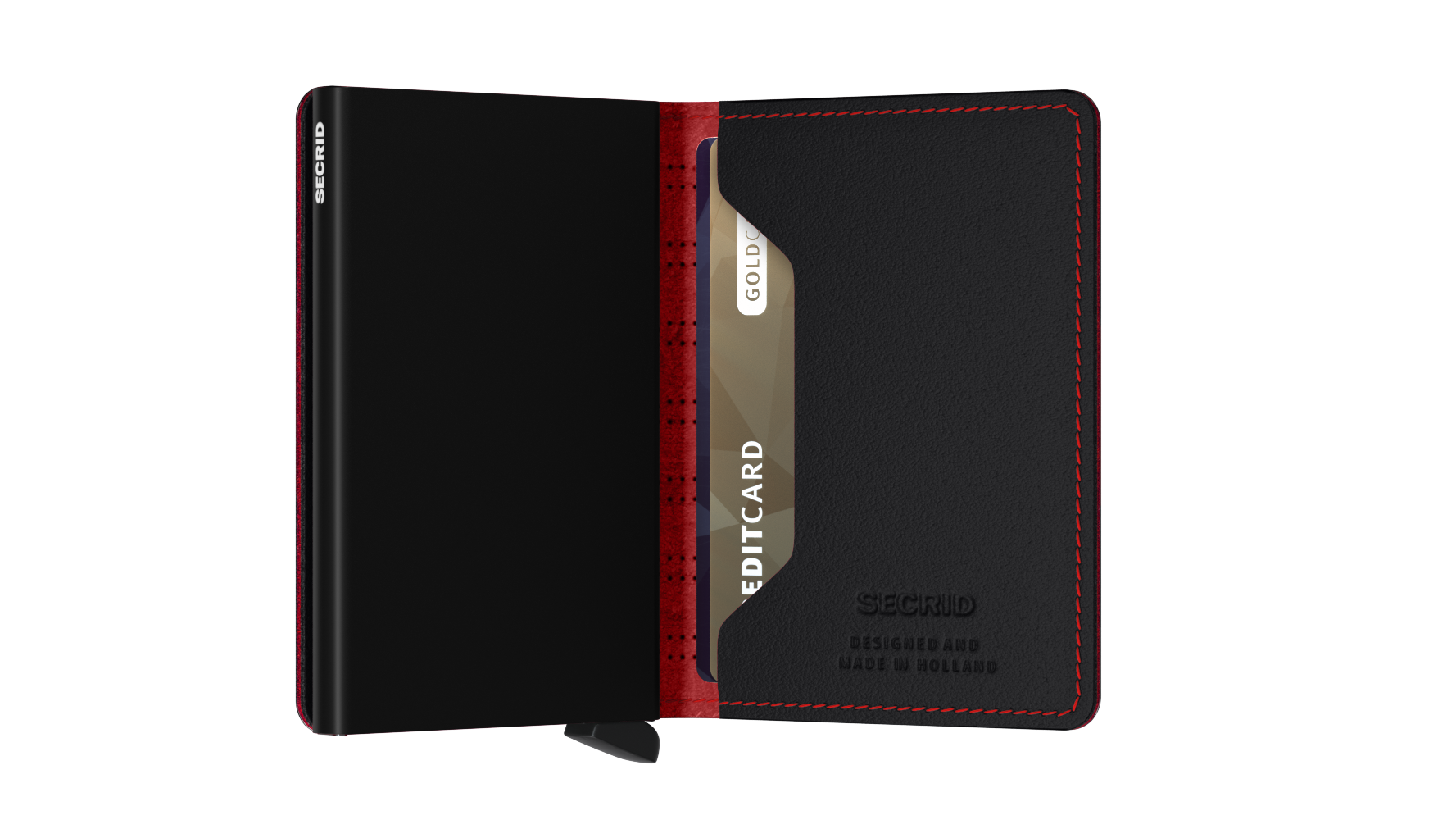 Slimwallet Fuel Black/Red RFID Secure