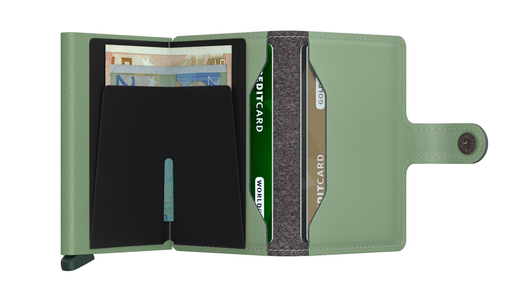 Miniwallet Vegan Yard Pistachio/Pistachio RFID Secure