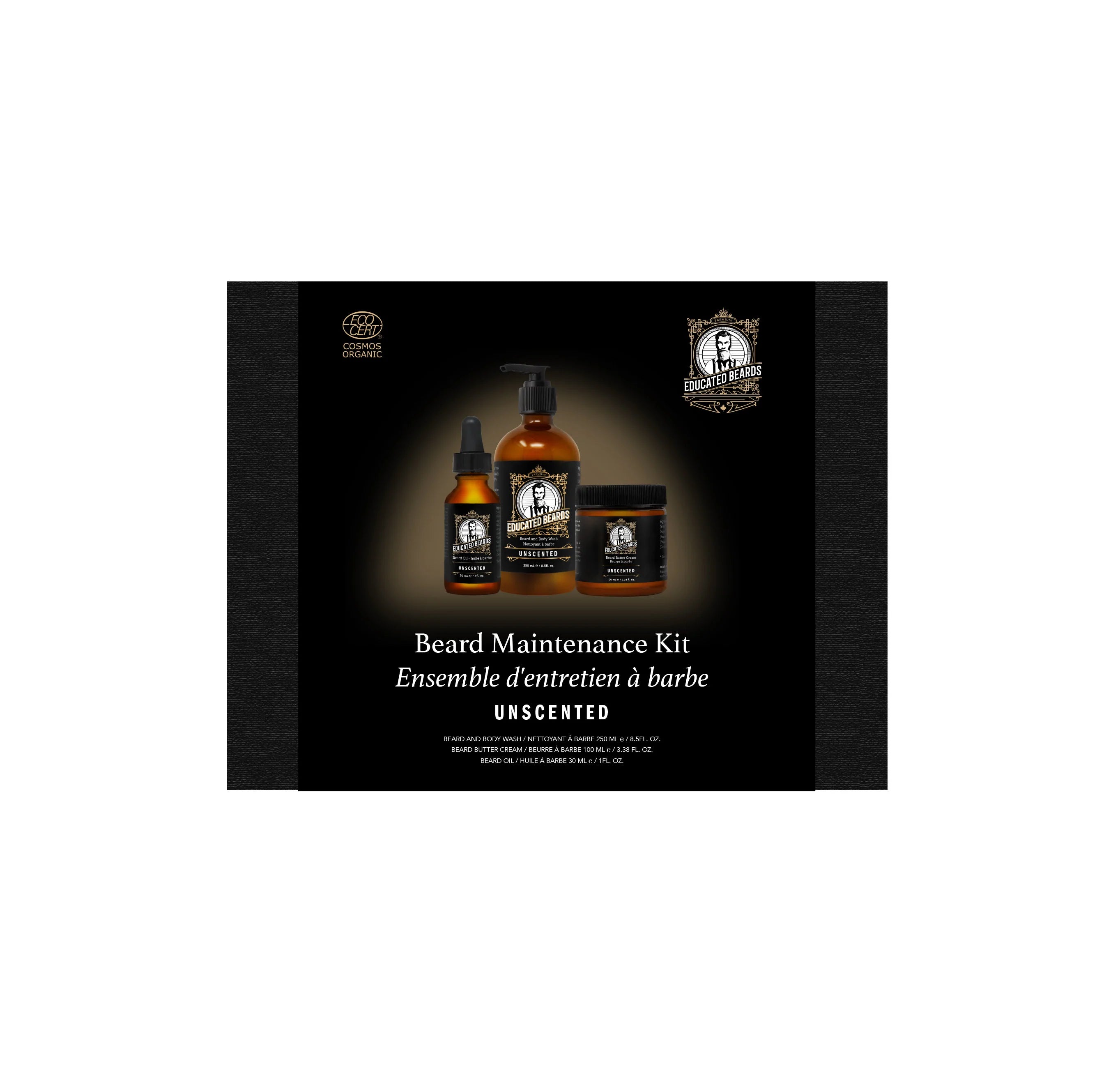 Educated Beards Unscented Beard Maintnance Kit