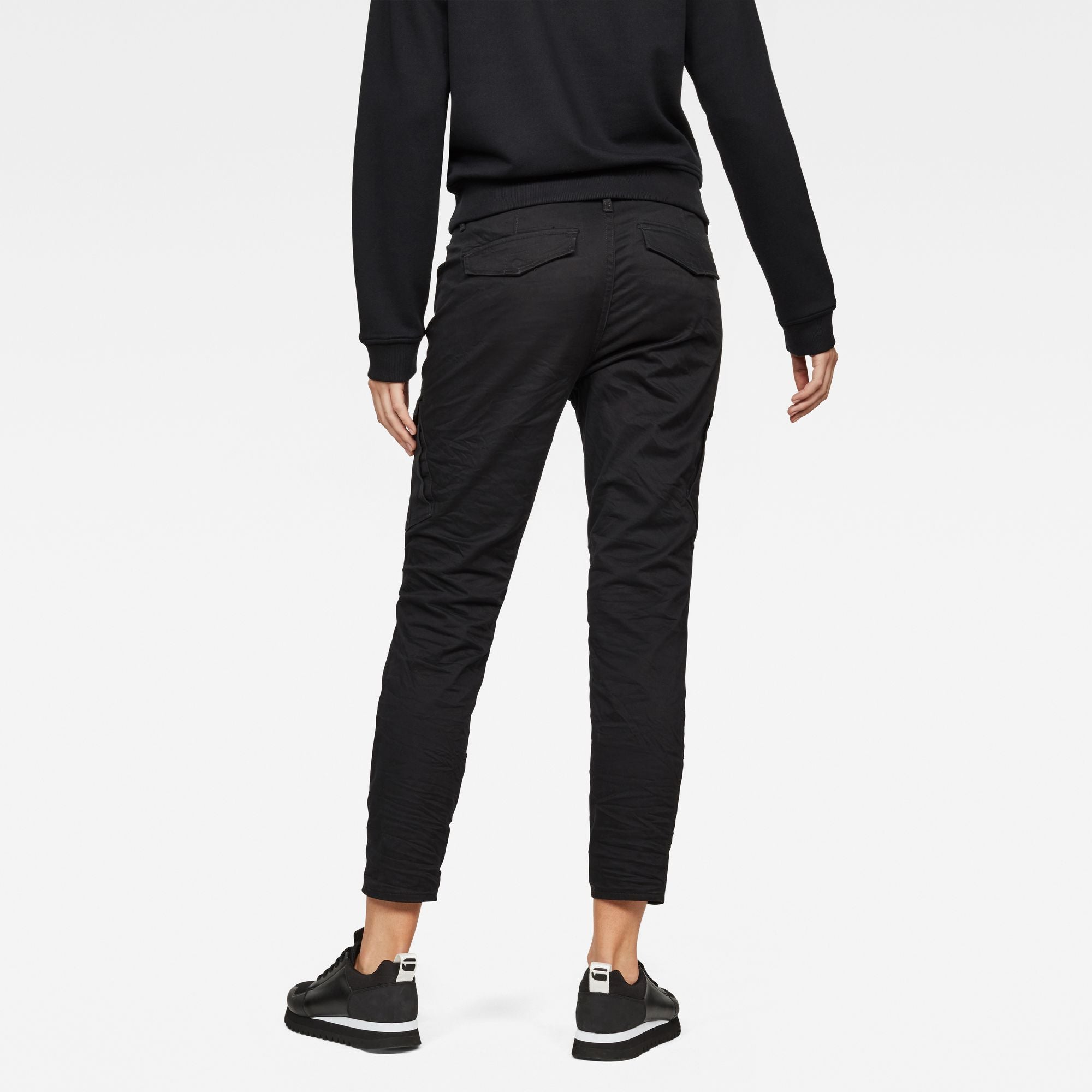 Woman’s Cargo ROVIC MID SKINNY Dark Black Pants