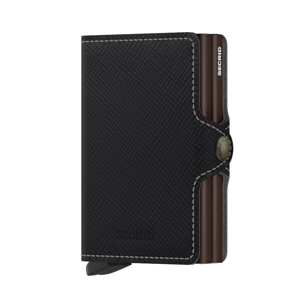 Twinwallet Saffiano Brown RFID Secure
