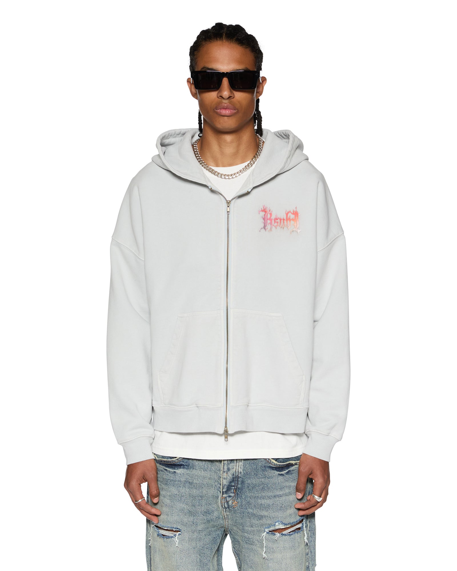 FUEGO EKCESS ZIP THRU HOODIE painted