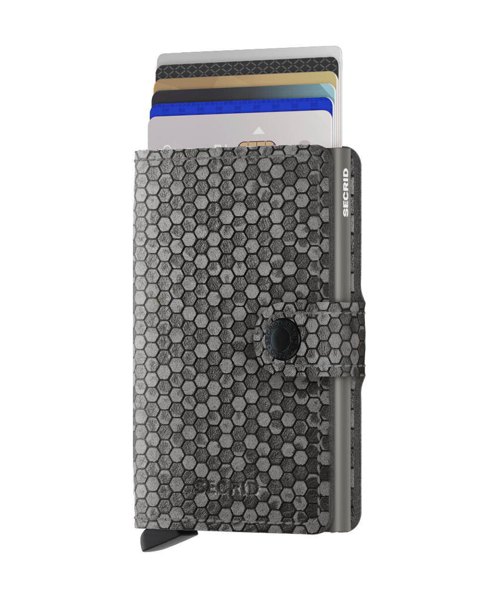 Miniwallet Hexagon Grey RFID Secure