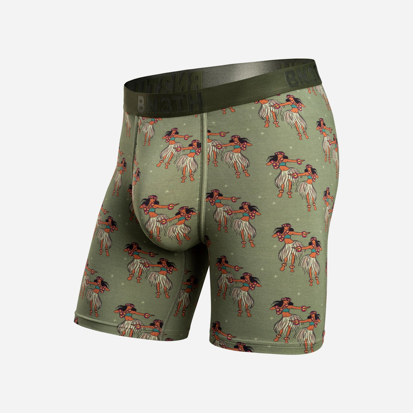 CLASSIC BOXER BRIEF: HULA DANCERS GREEN