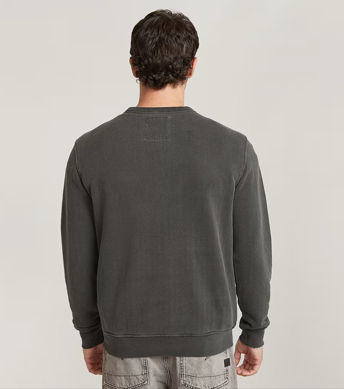 OVERDYED SWEATER dark black garment dye