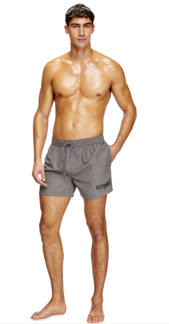 Ken-37-D-Box Mid-length swim shorts with logo print