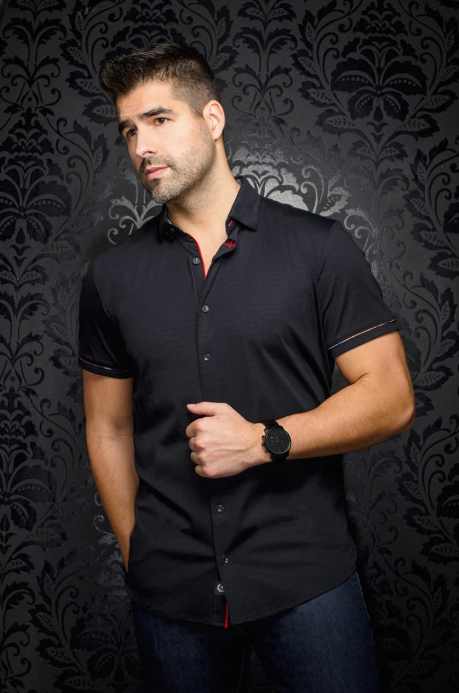 STRETCH SHORT SLEEVES | DIVENERE, BLACK