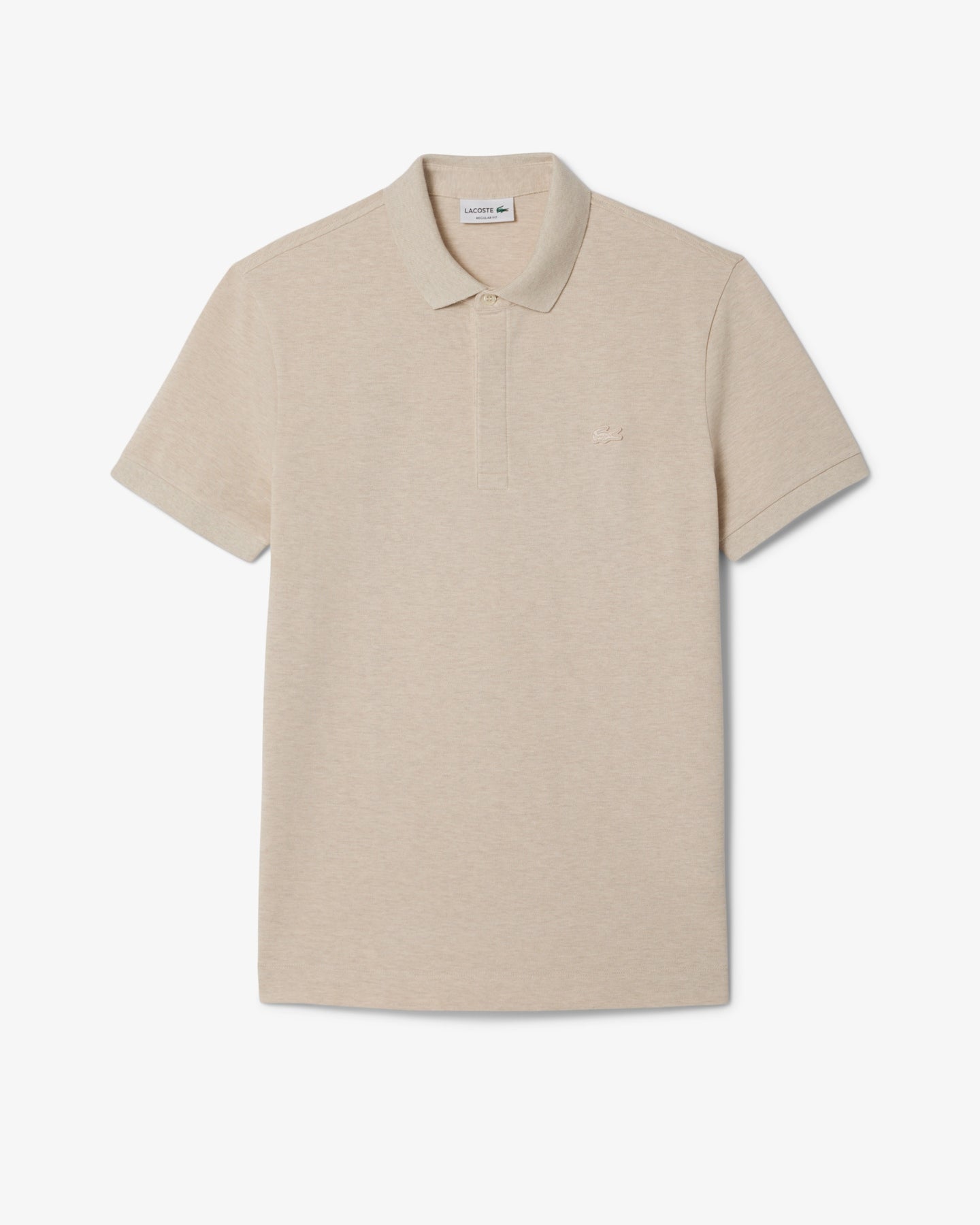 Men's Regular Fit Paris Stretch Piqué Polo - Oatmeal