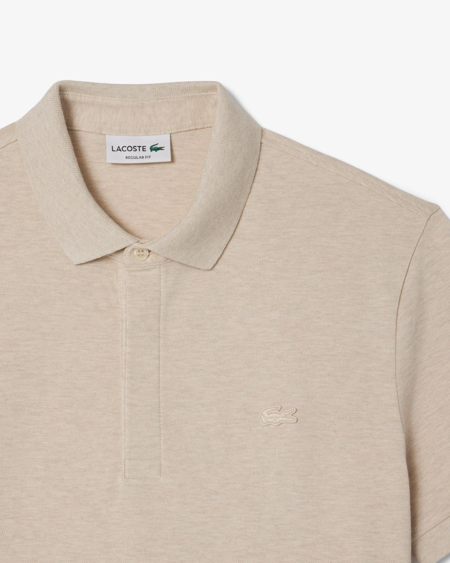 Men's Regular Fit Paris Stretch Piqué Polo - Oatmeal