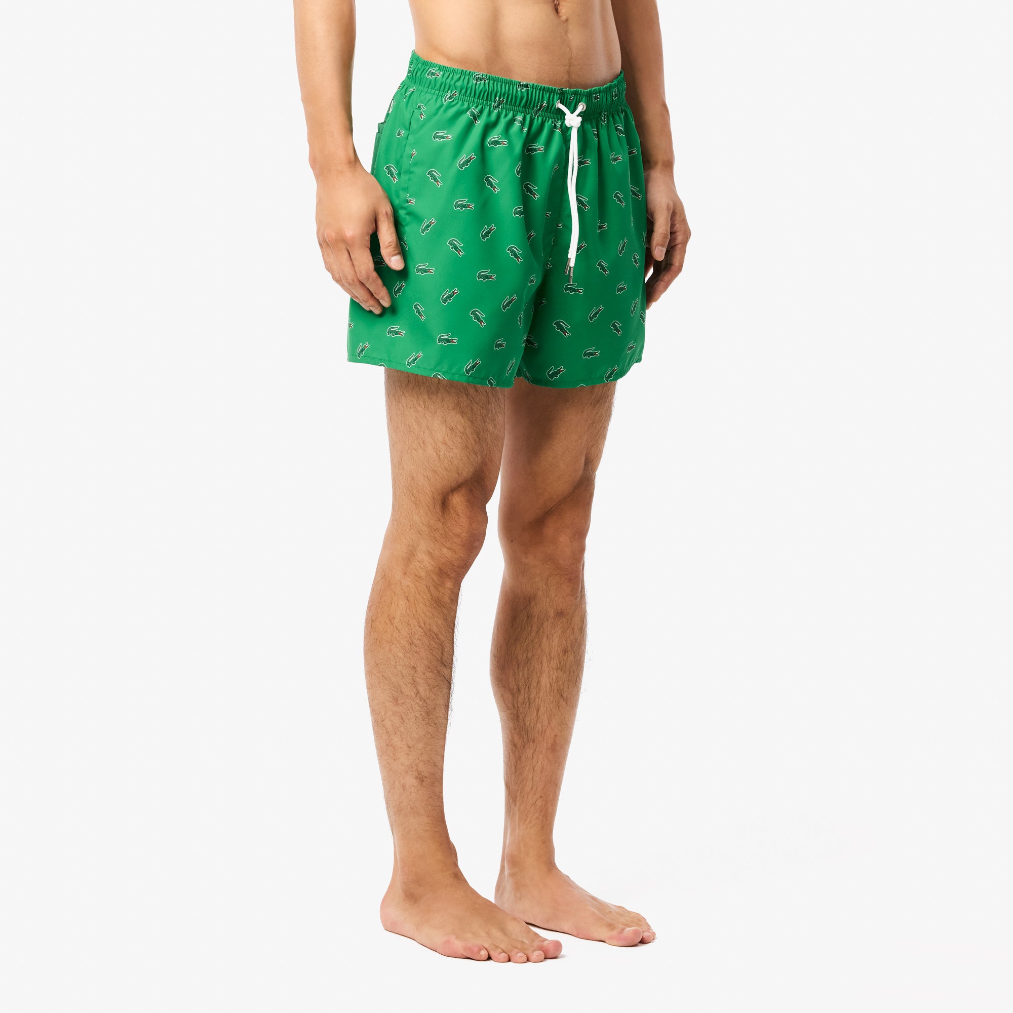 Men's Crocodile Print Swim Trunks - Green