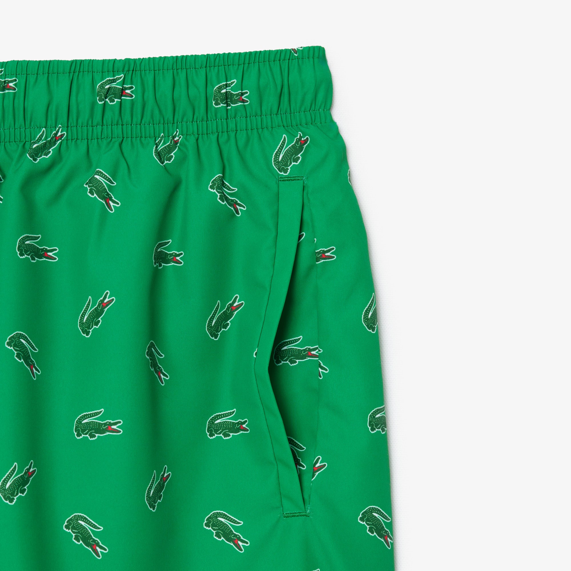 Men's Crocodile Print Swim Trunks - Green