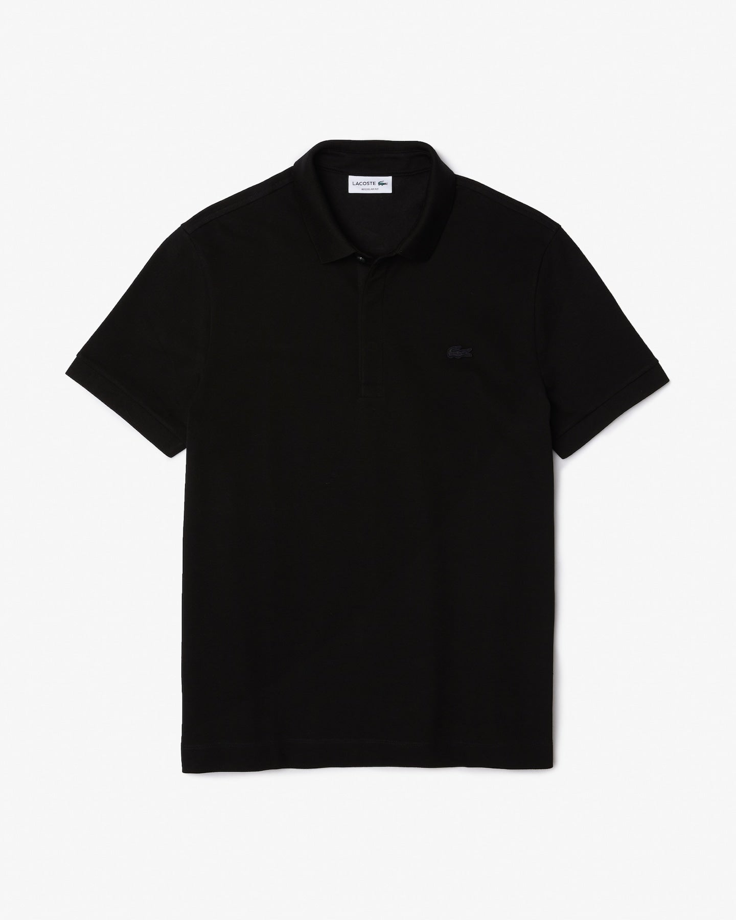 Men's Regular Fit Paris Stretch Piqué Polo - Black