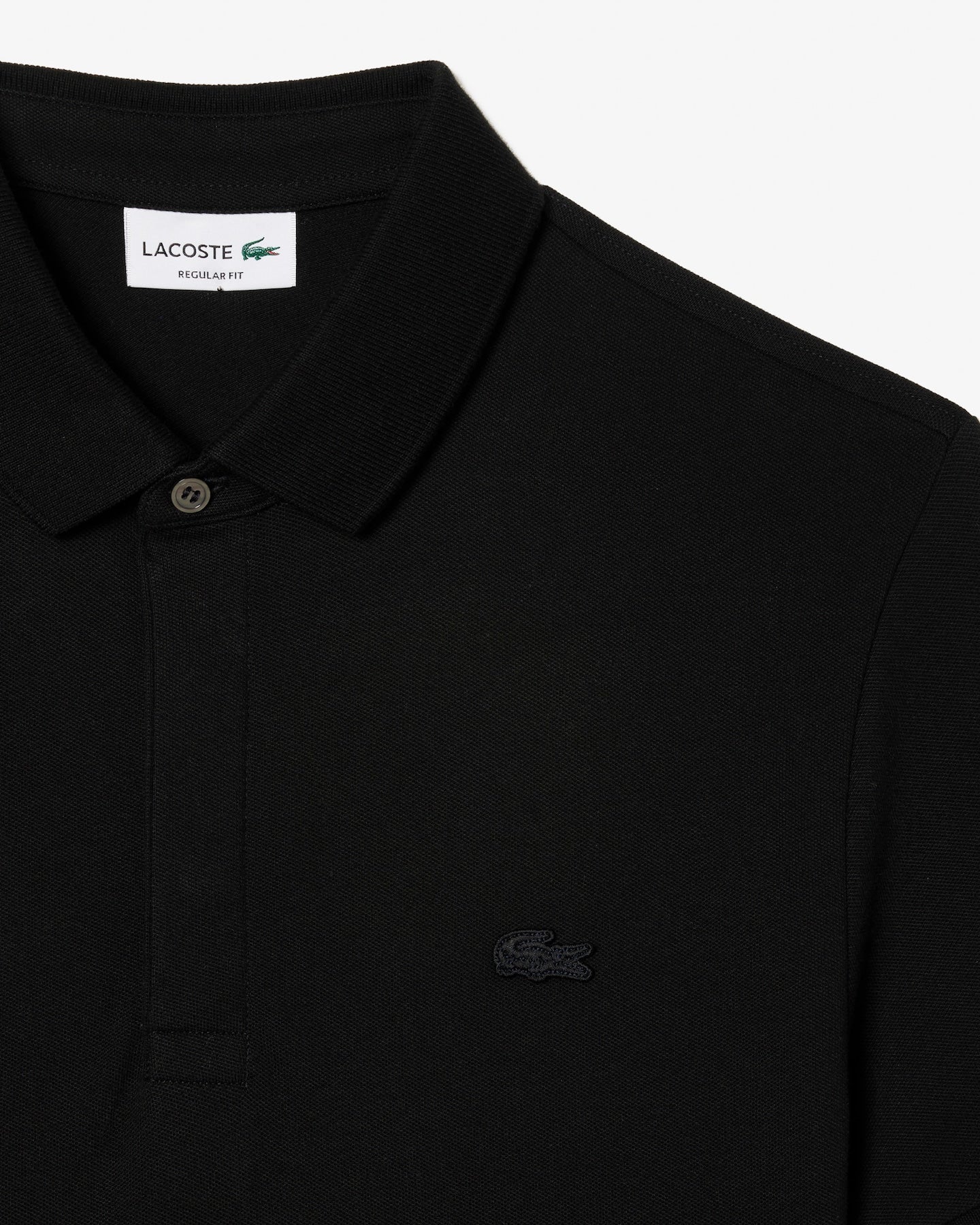 Men's Regular Fit Paris Stretch Piqué Polo - Black