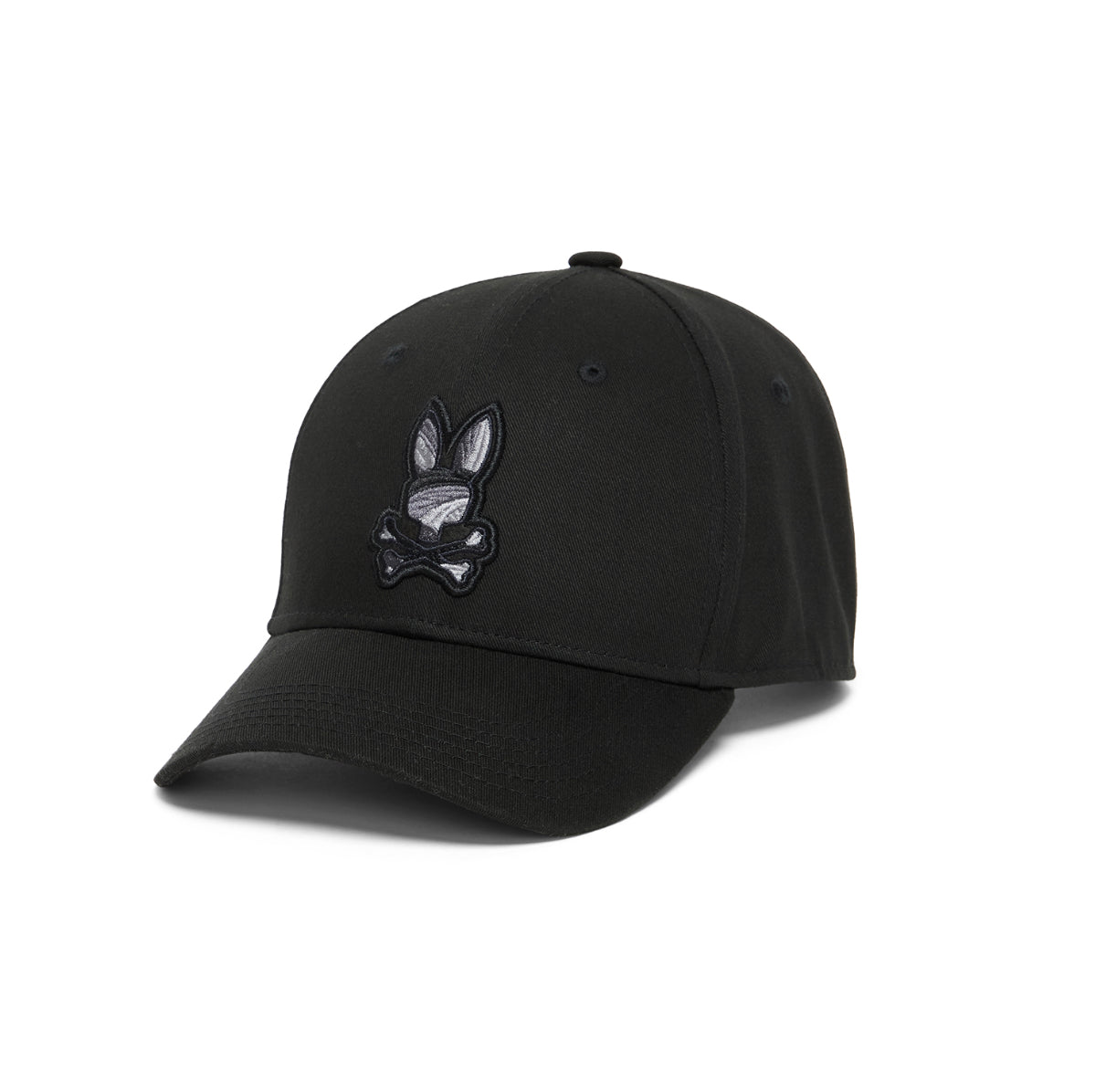 BAXTER EMBROIDERED BASEBALL CAP- BLACK