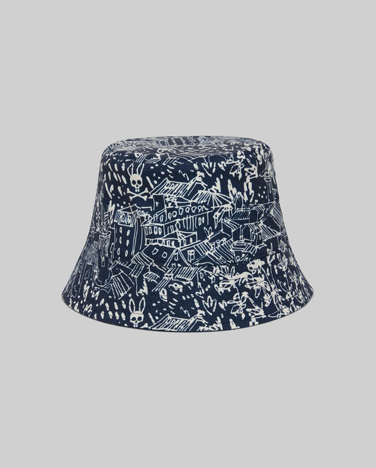 Mens Naxos Reversible Bucket Hat - Evening Blue