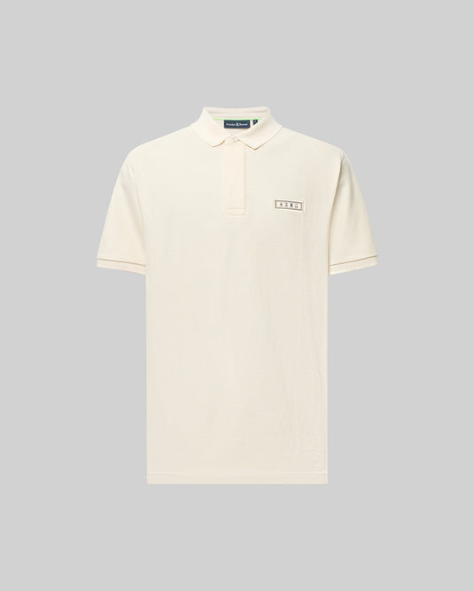 Mens Pique Polo - White Cap Gray