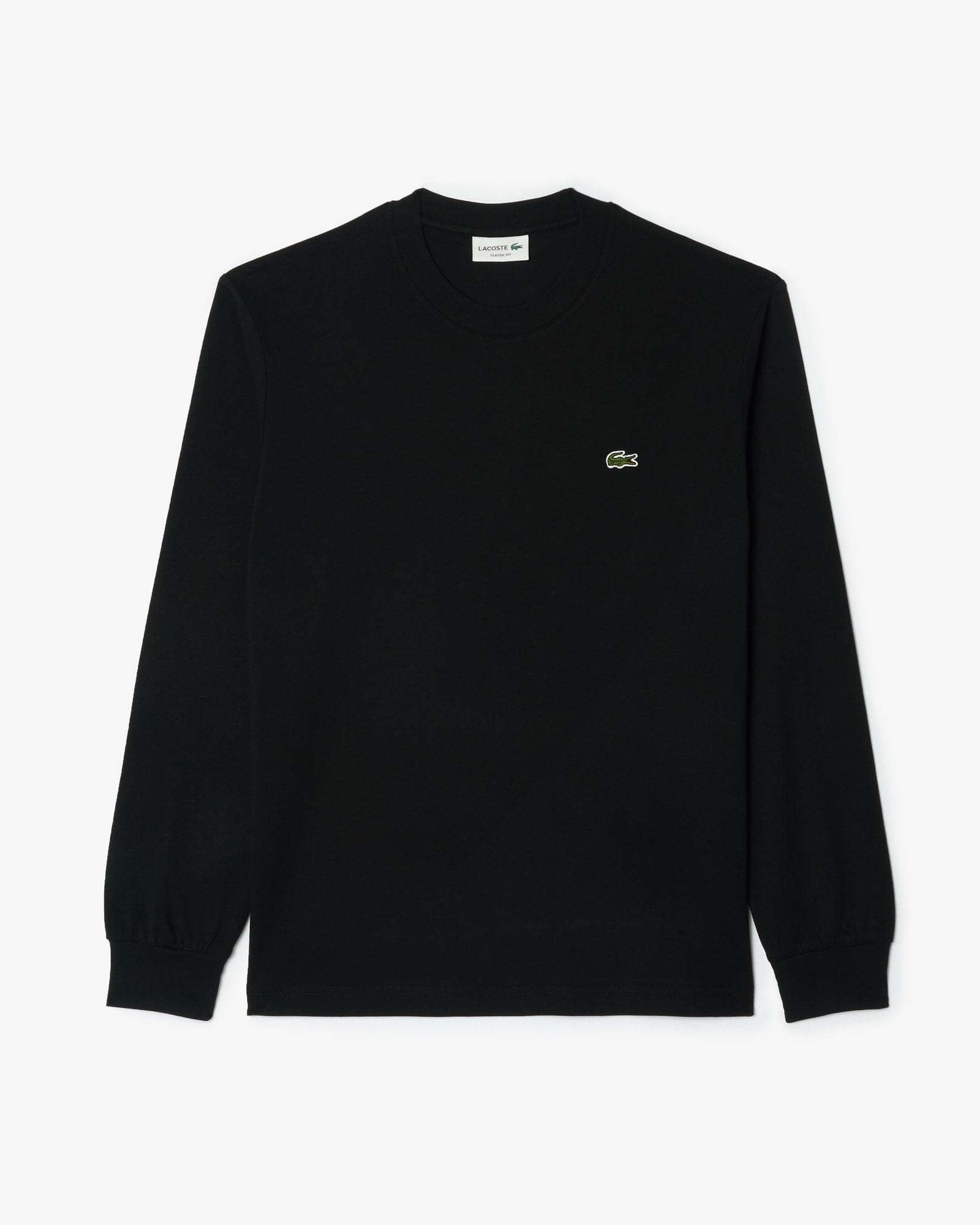 Men's Long Sleeve Cotton T-Shirt - Black