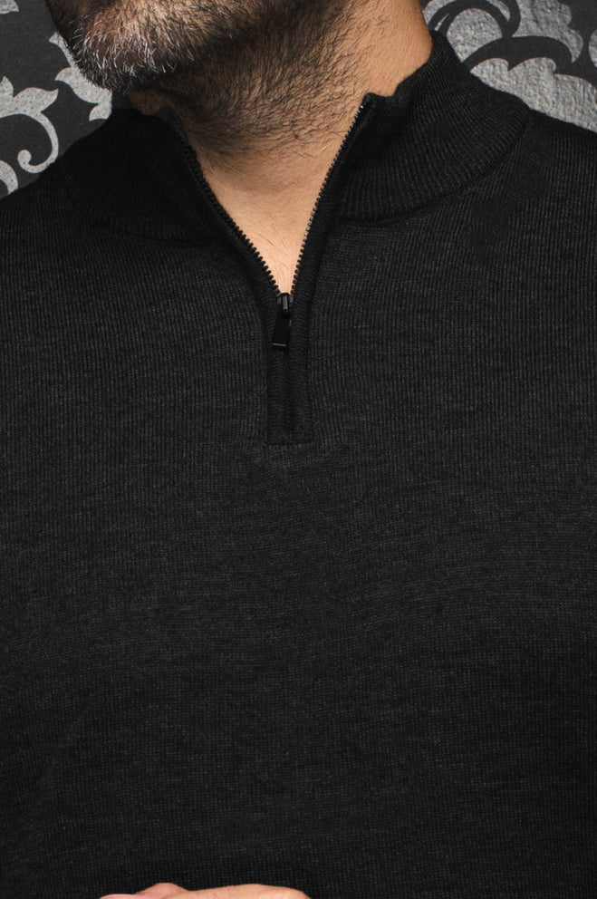MESTA WOOL CHANDAIL, BLACK