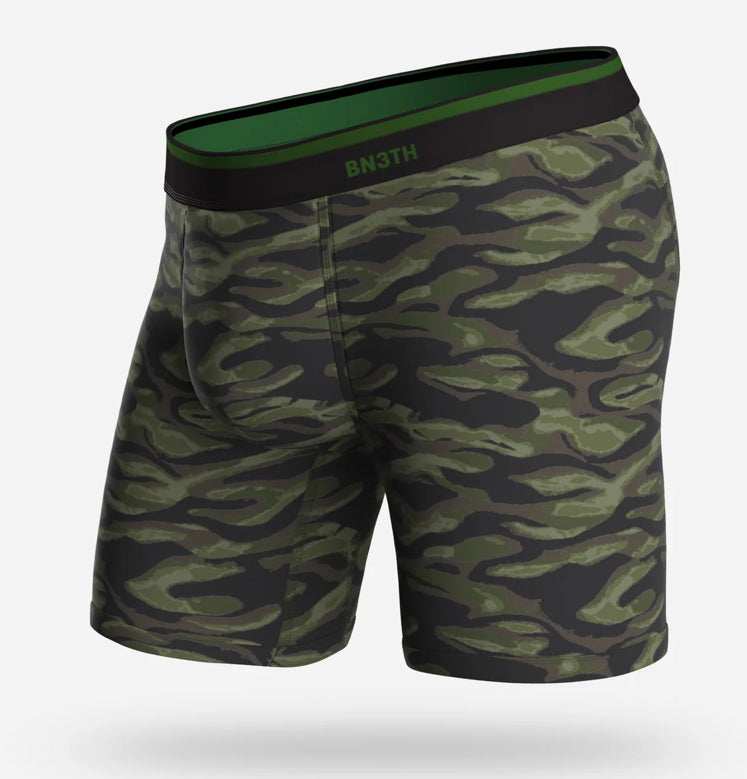 BN3TH Classic Cut 6.5” Watercolour Camo-Green Print Underwear