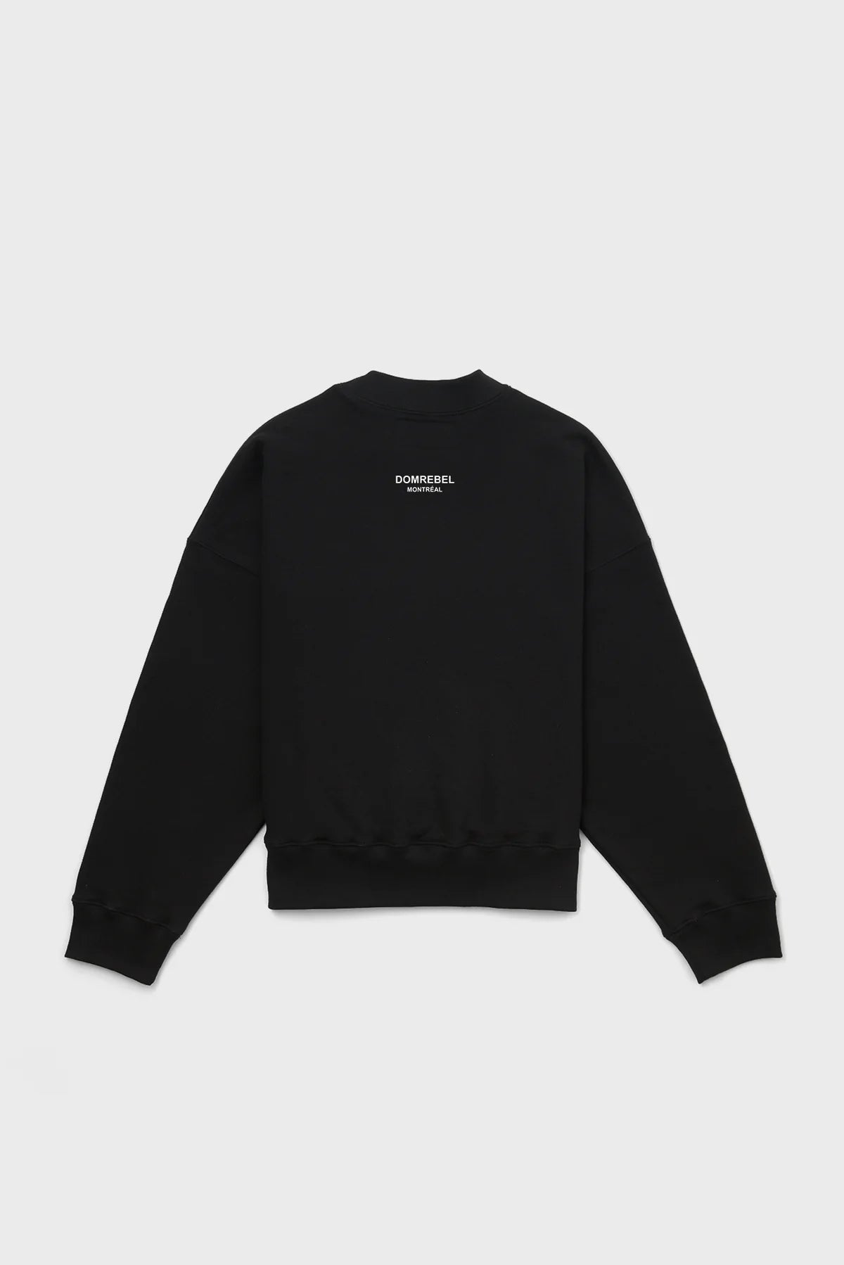 Snap Cropped Sweatshirt Black