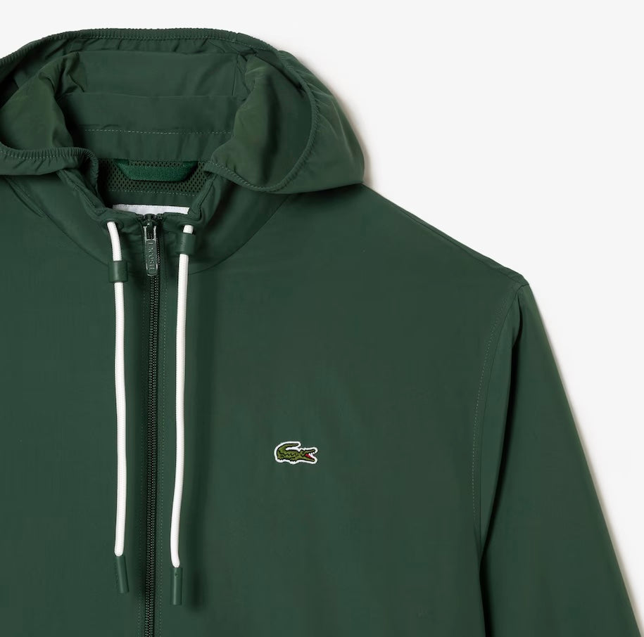 Detachable Hood Water Resistant Jacket Green