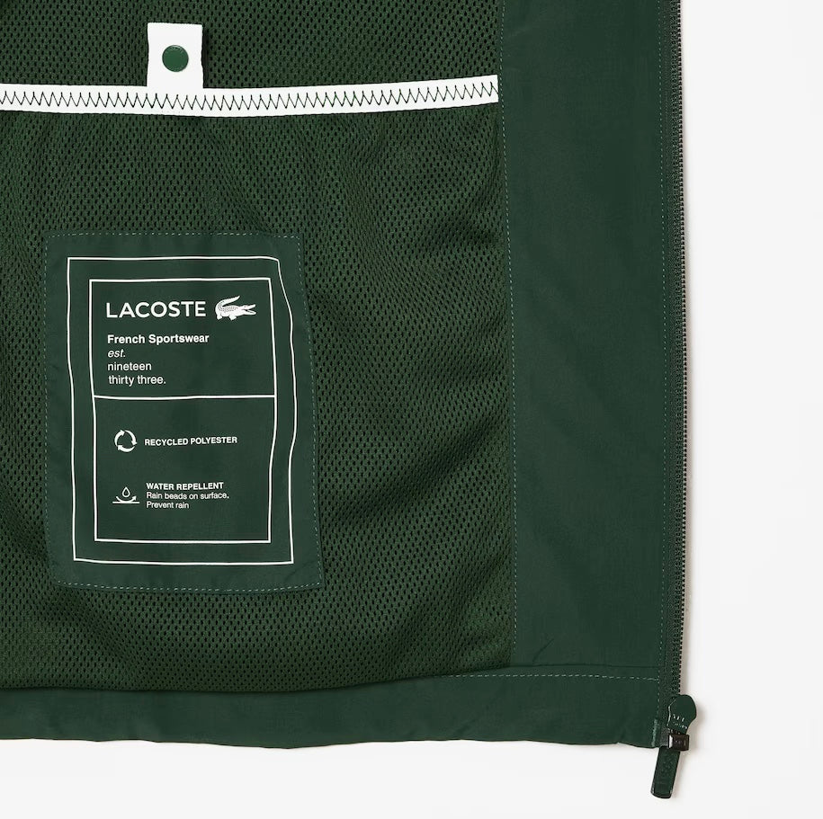 Detachable Hood Water Resistant Jacket Green