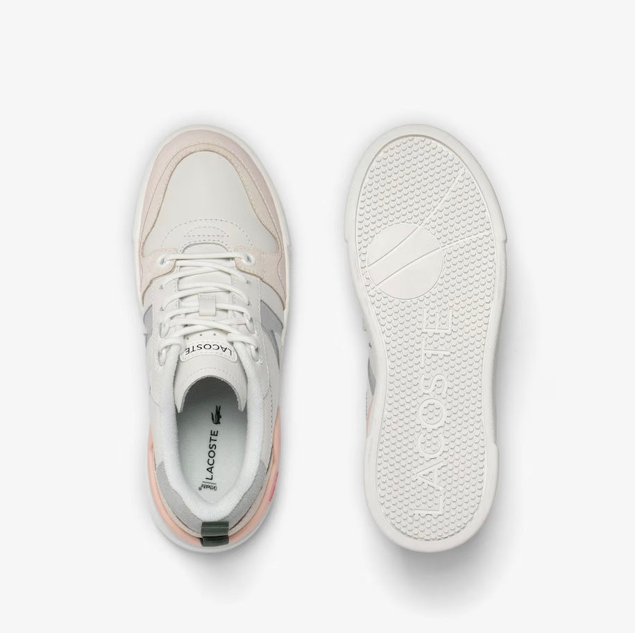 Women’s L002 Leather & Mesh Sneakers White/Light Grey