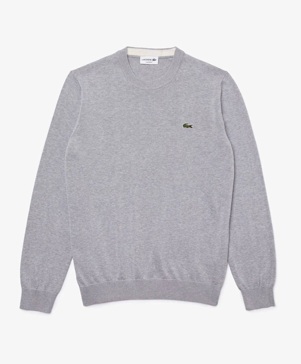 Organic Cotton Crew Neck Sweater Grey