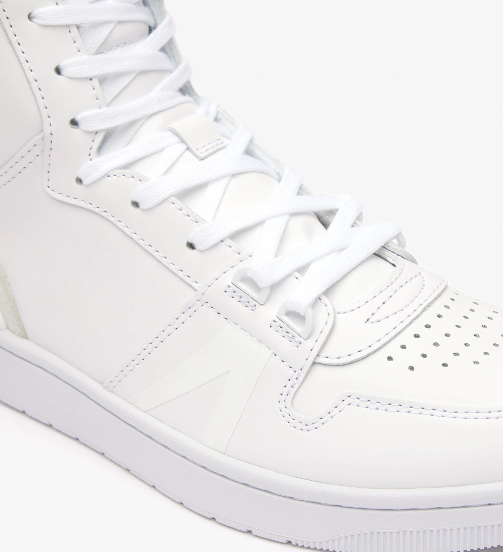High Top Leather Sneaker White/White