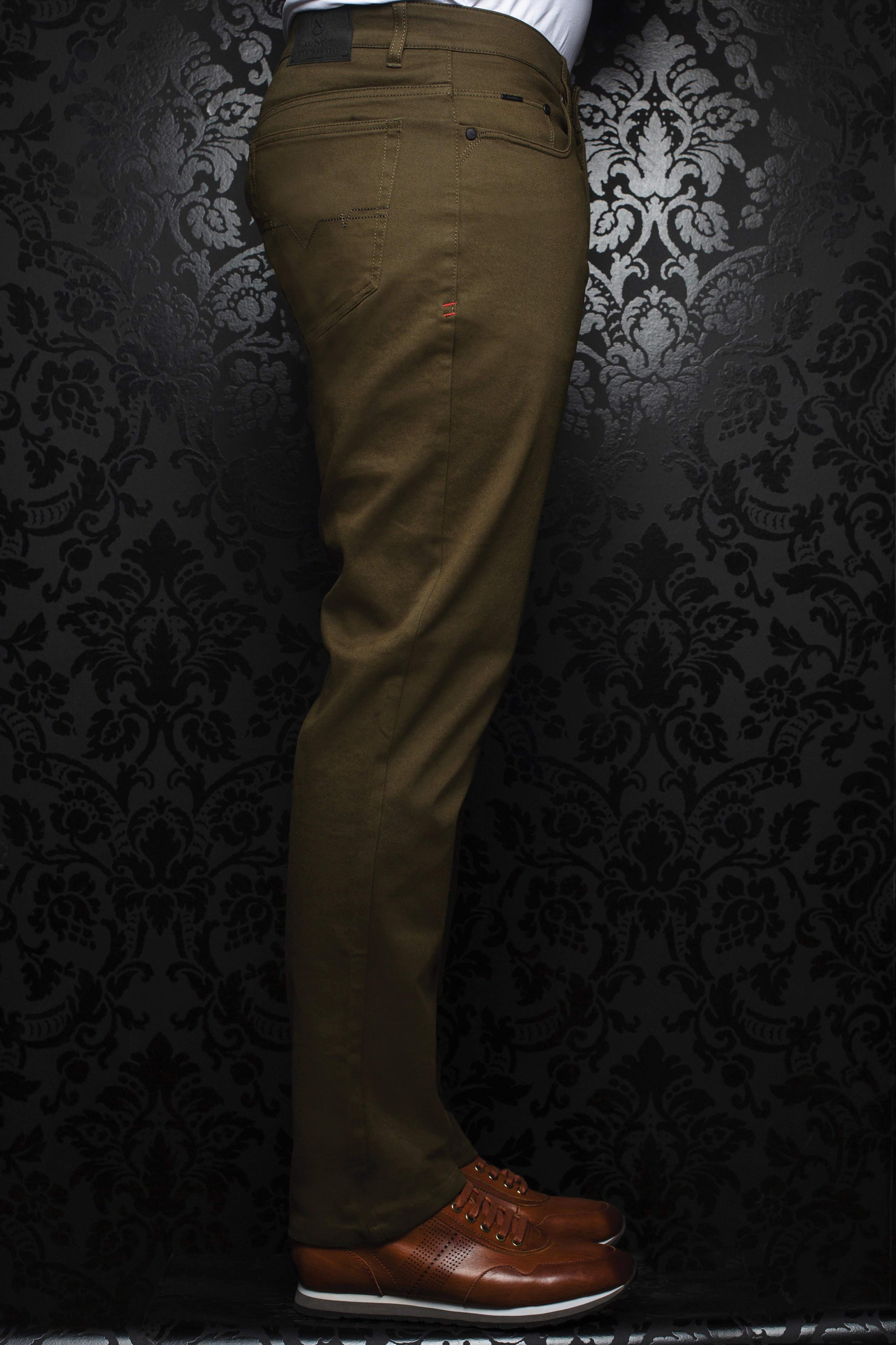 Luxury Comfort Pants Signum Olive Green Stretch