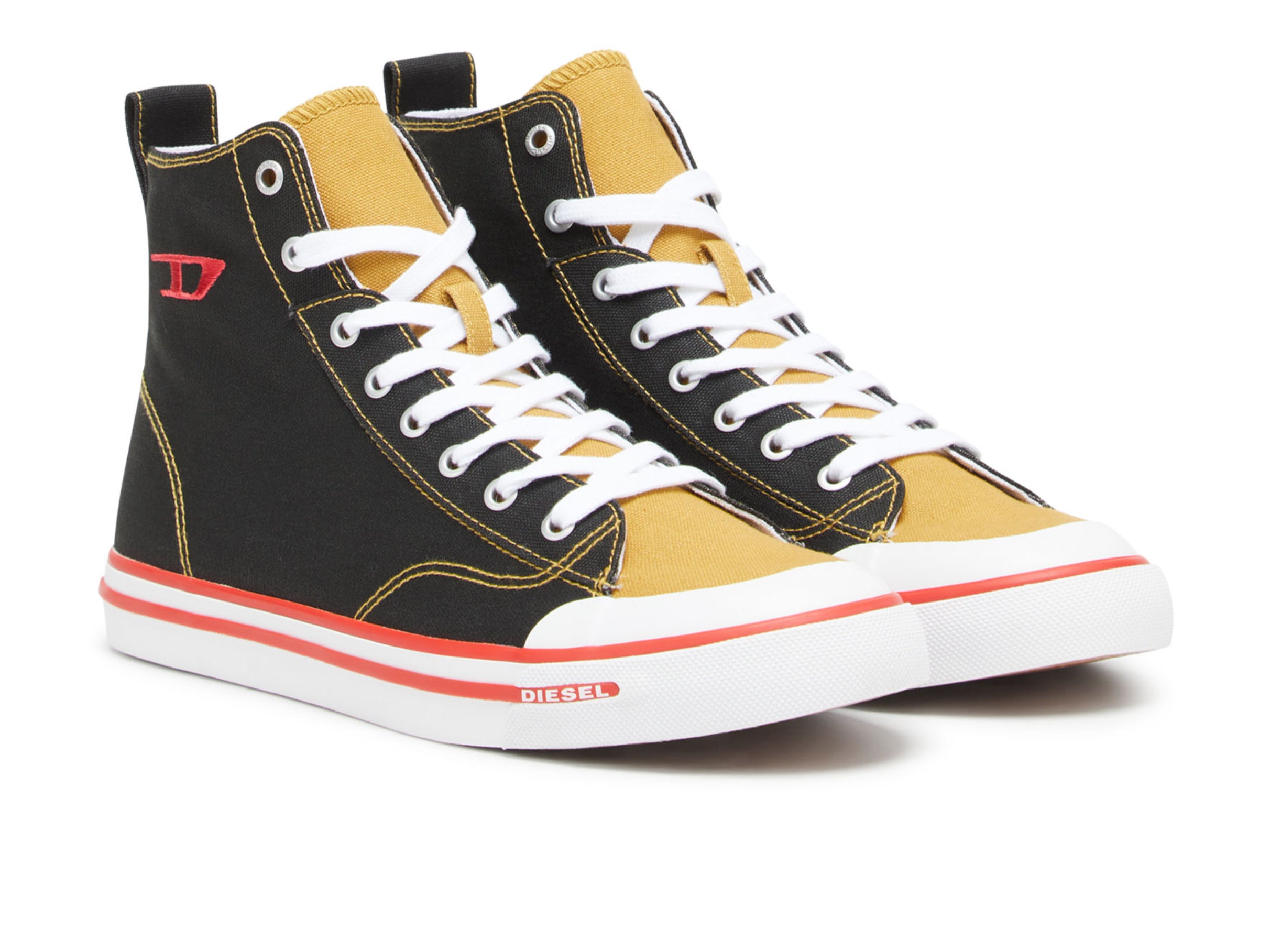 Diesel black gold shop high top sneakers