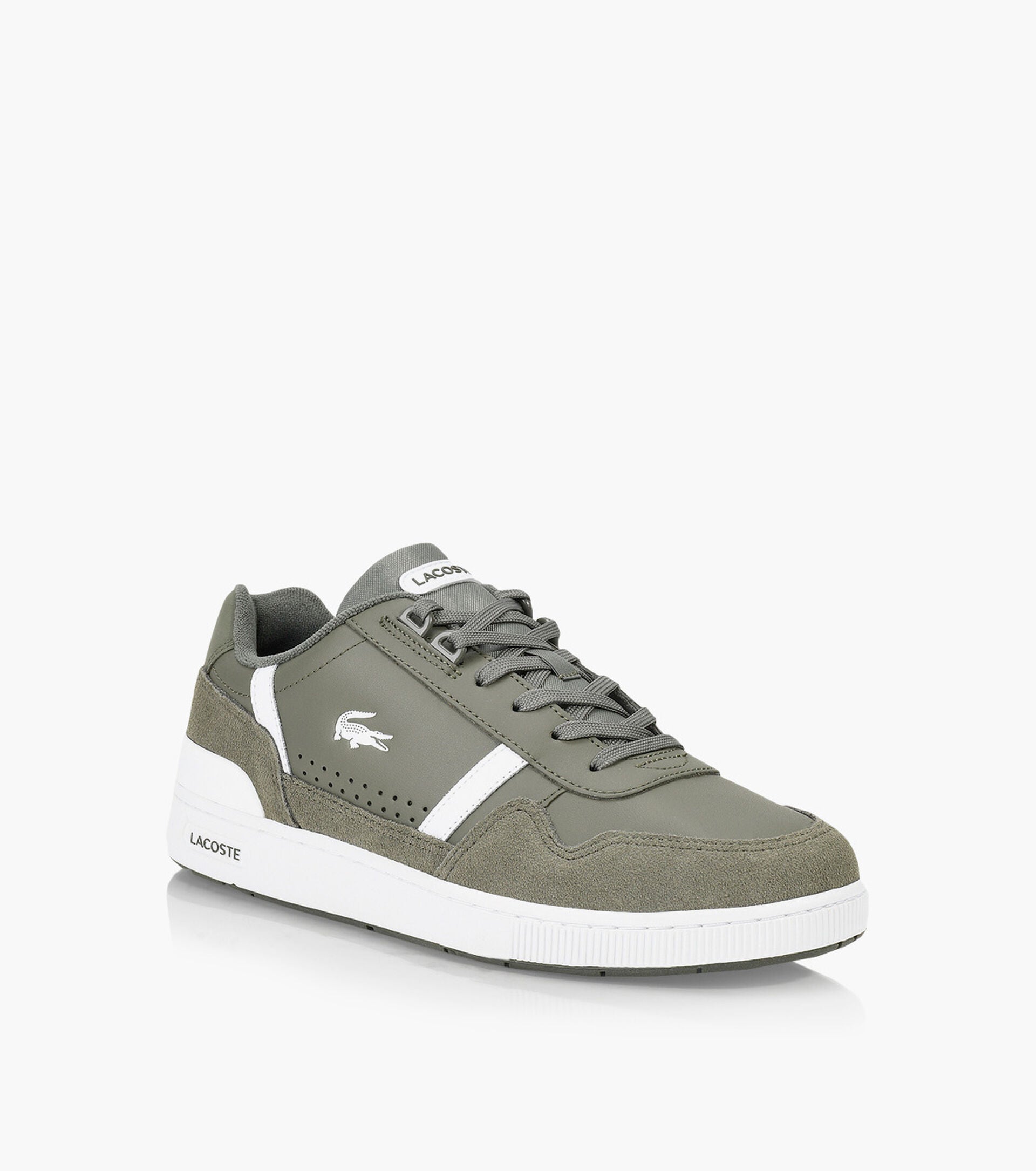 T-Clip Leather Sneakers khaki/White