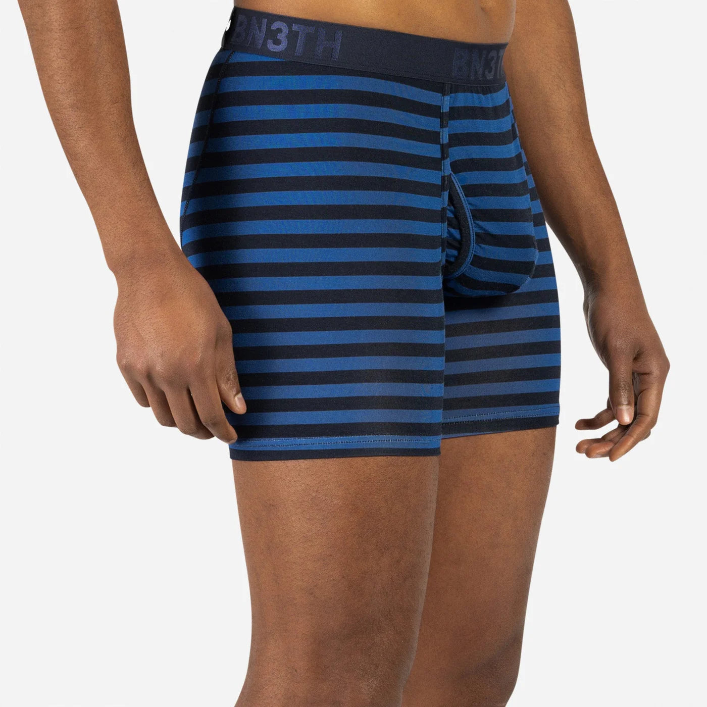 Classic Boxer Brief with Fly Traditional Stripe Quartz