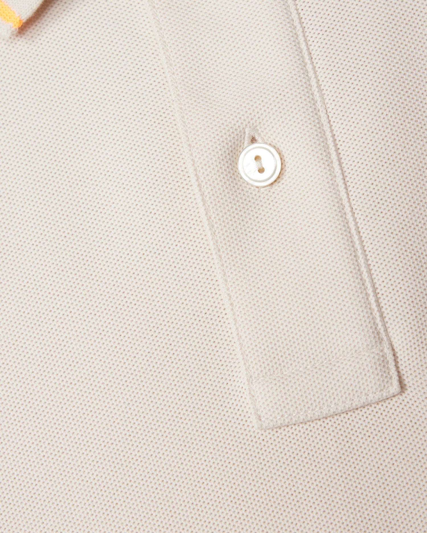 Lenox Pique Polo Shirt Natural Linen