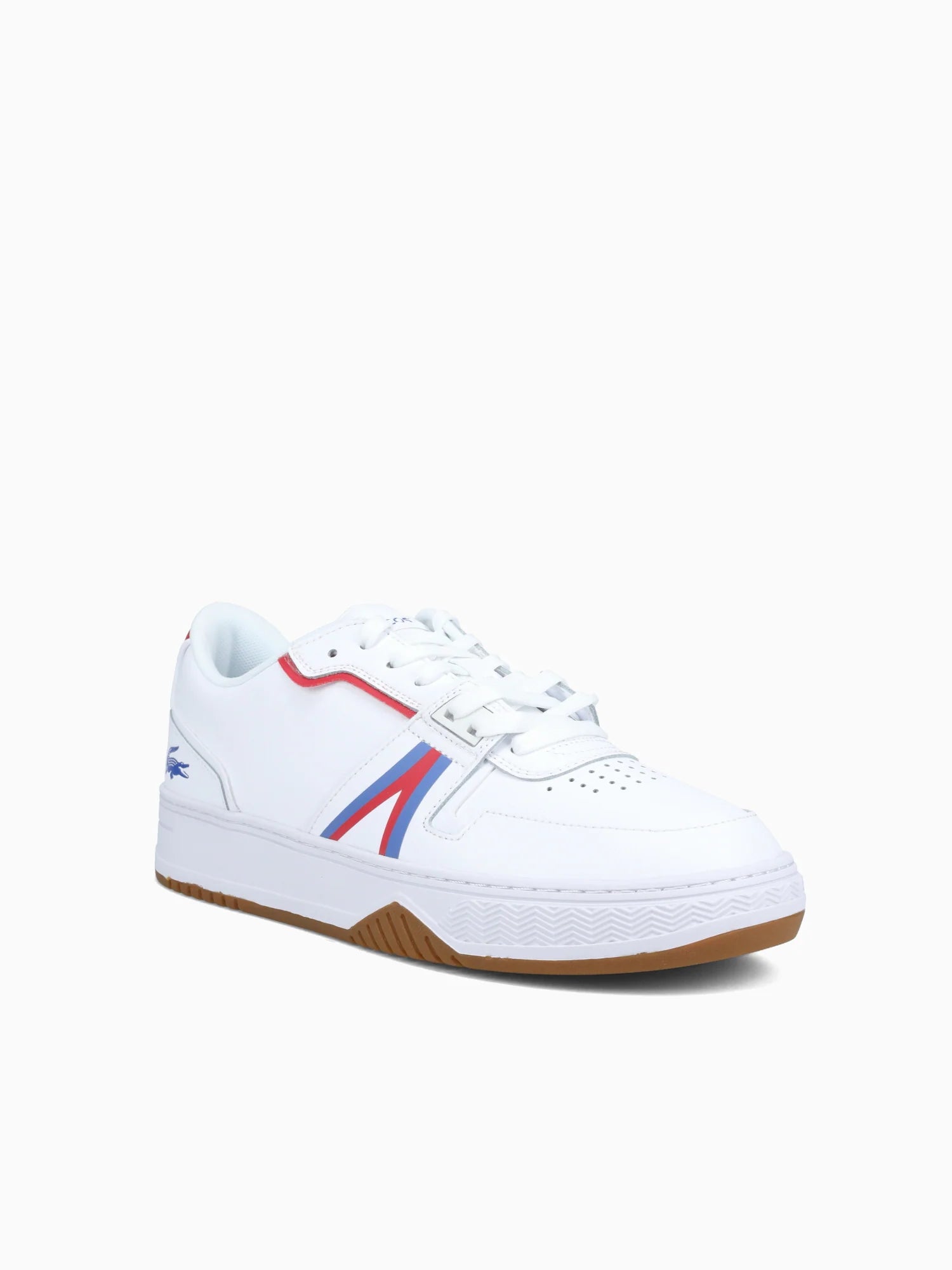 L001 Contrasted Leather Sneakers white/red/blue
