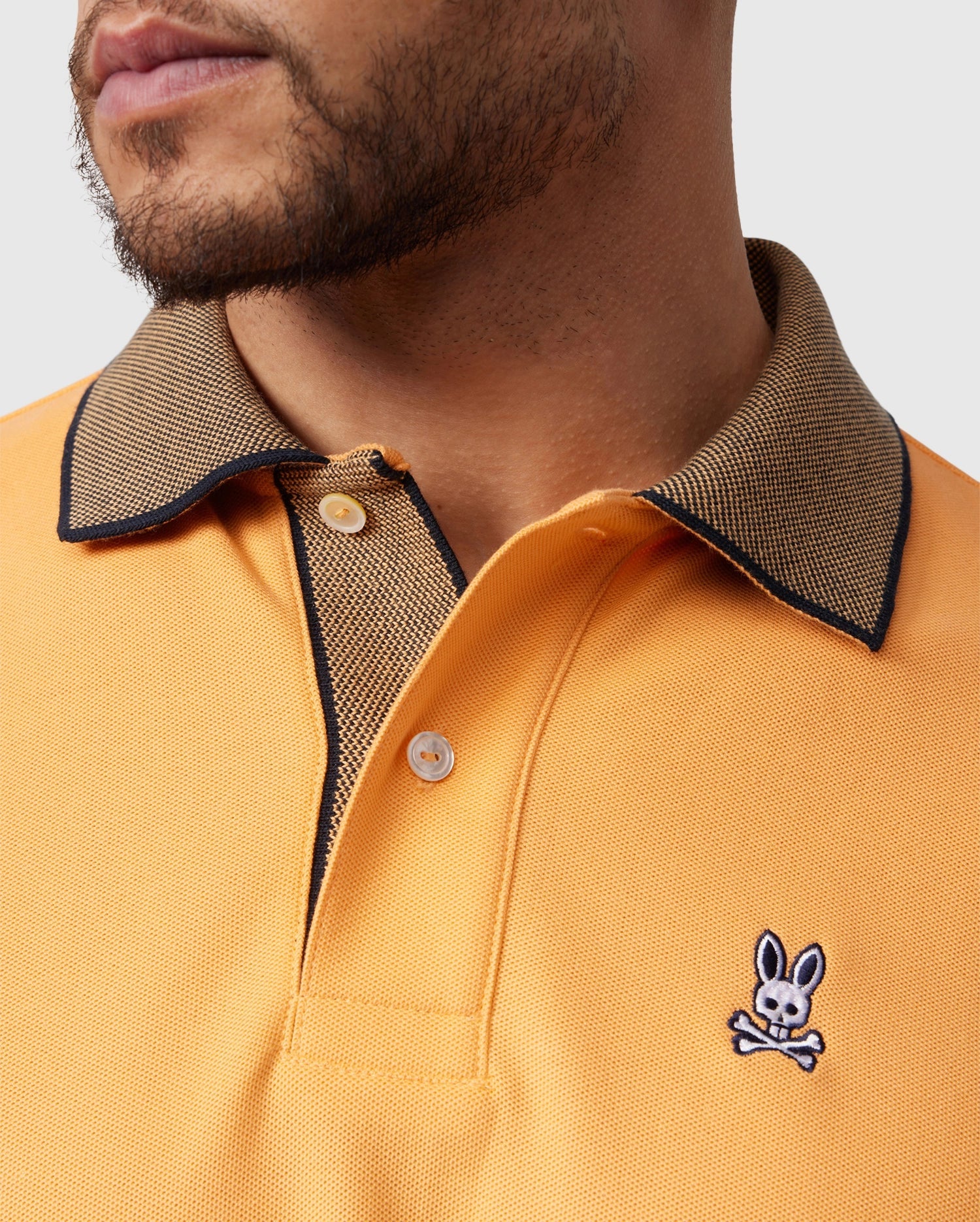 Southport Pique Polo Shirt Mock Orange