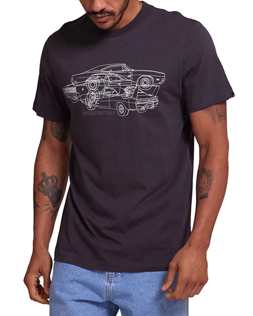 Charger Tee Anthracite Grey