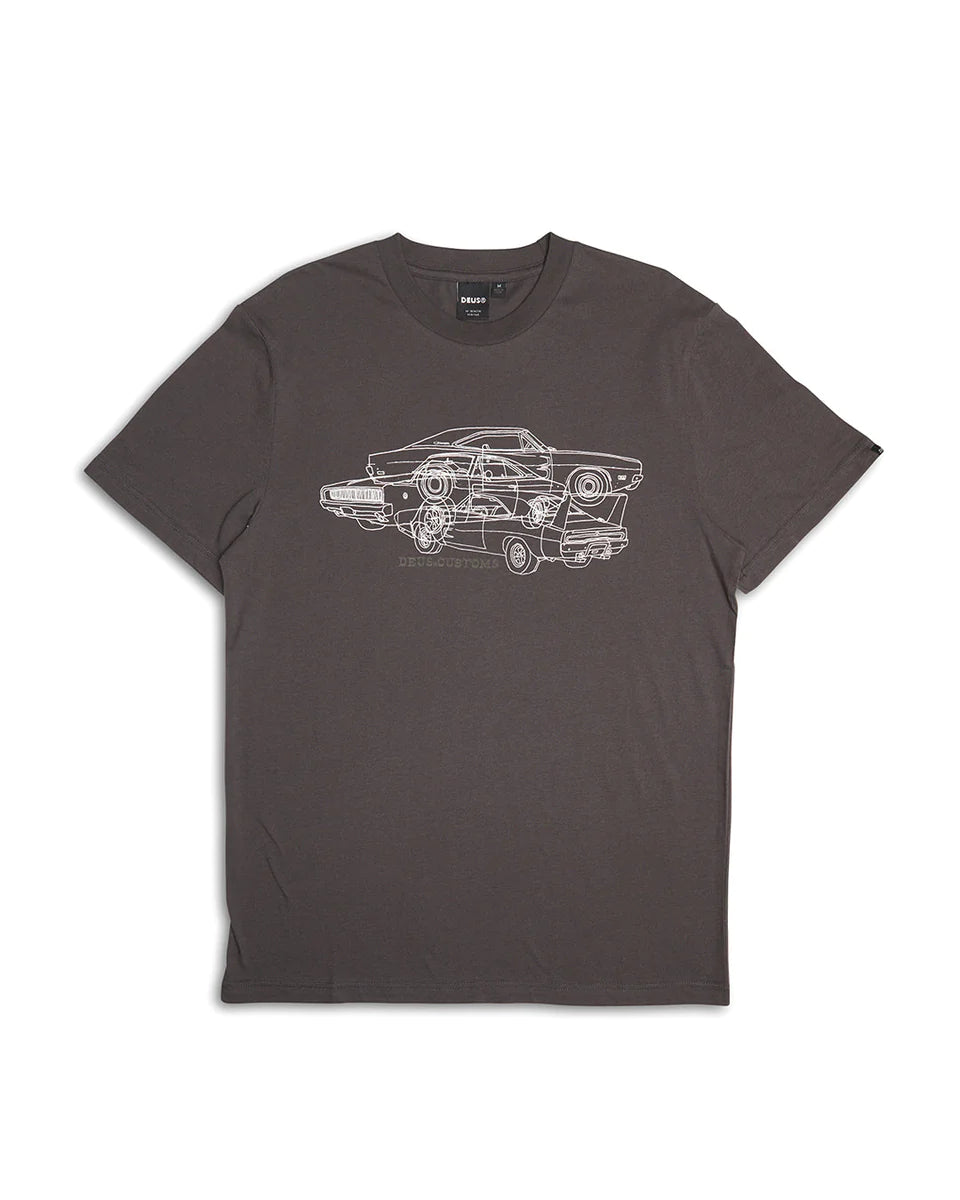 Charger Tee Anthracite Grey