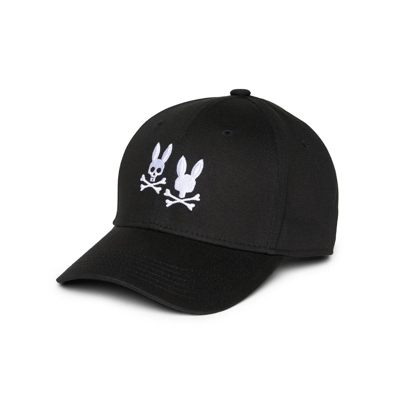 TILDEN EMBROIDERED BUNNY BASEBALL CAP BLACK