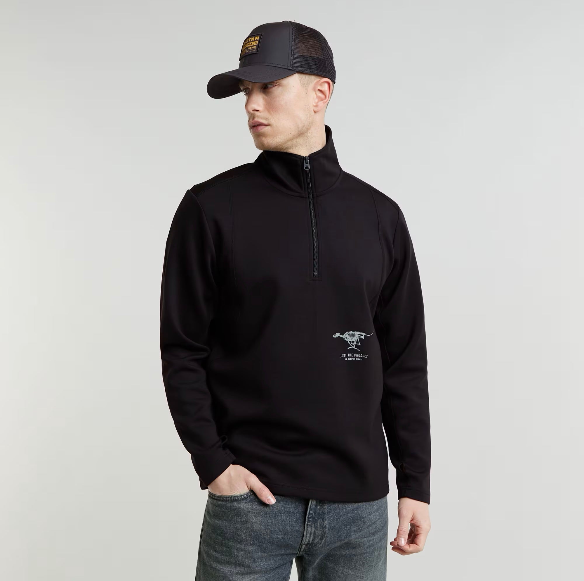 MOTION HALF ZIP TWEETER dark black