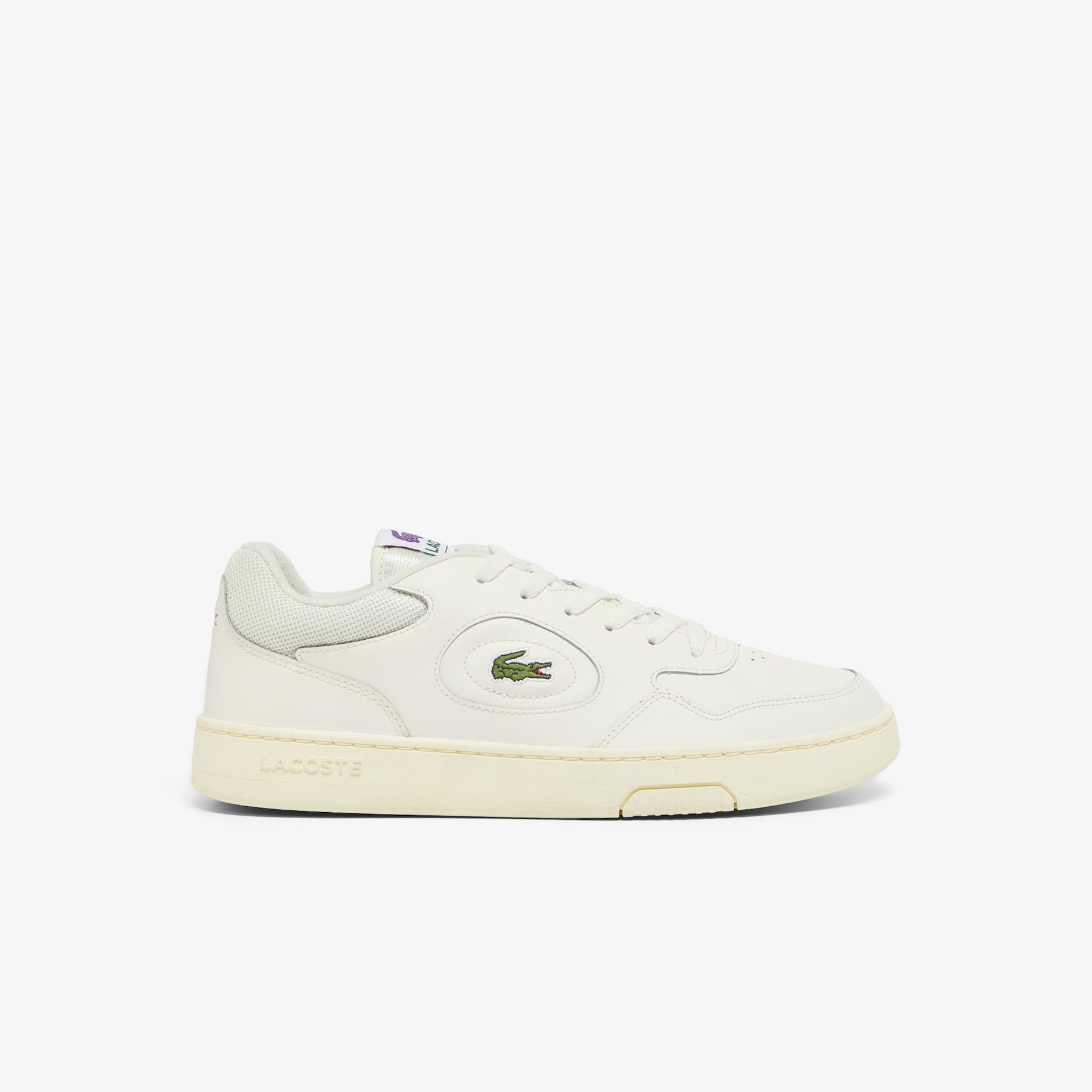 MEN'S LINESET LEATHER TRAINERS Off White/Off White