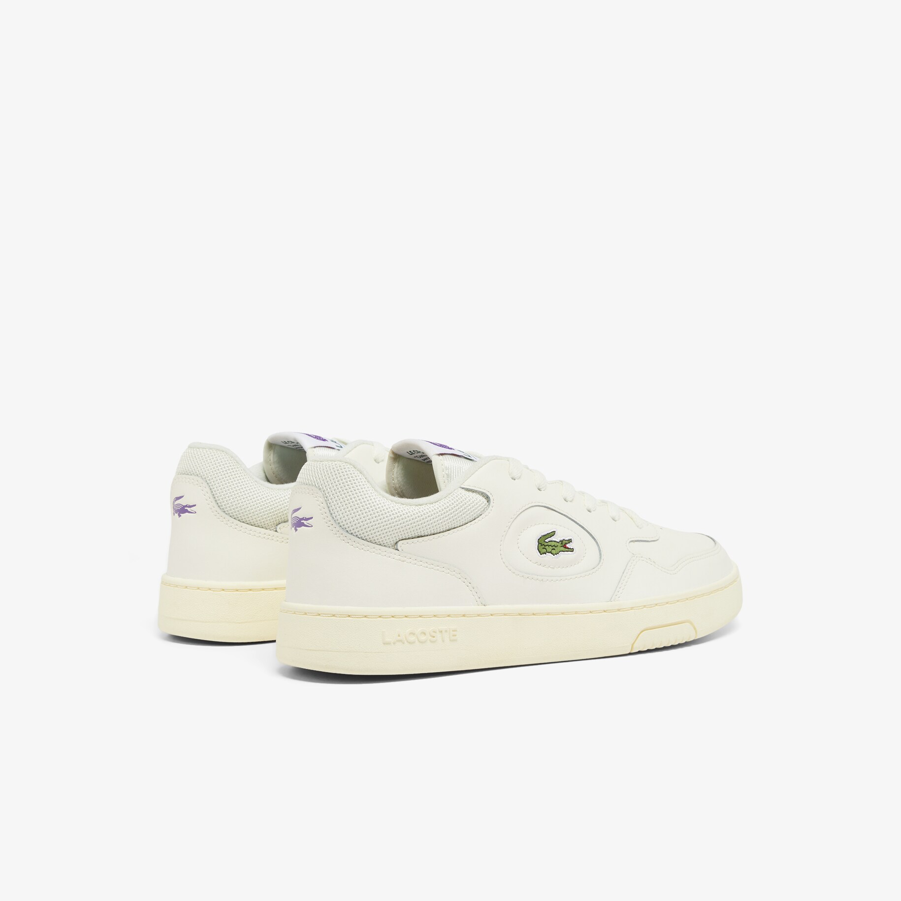 MEN'S LINESET LEATHER TRAINERS Off White/Off White