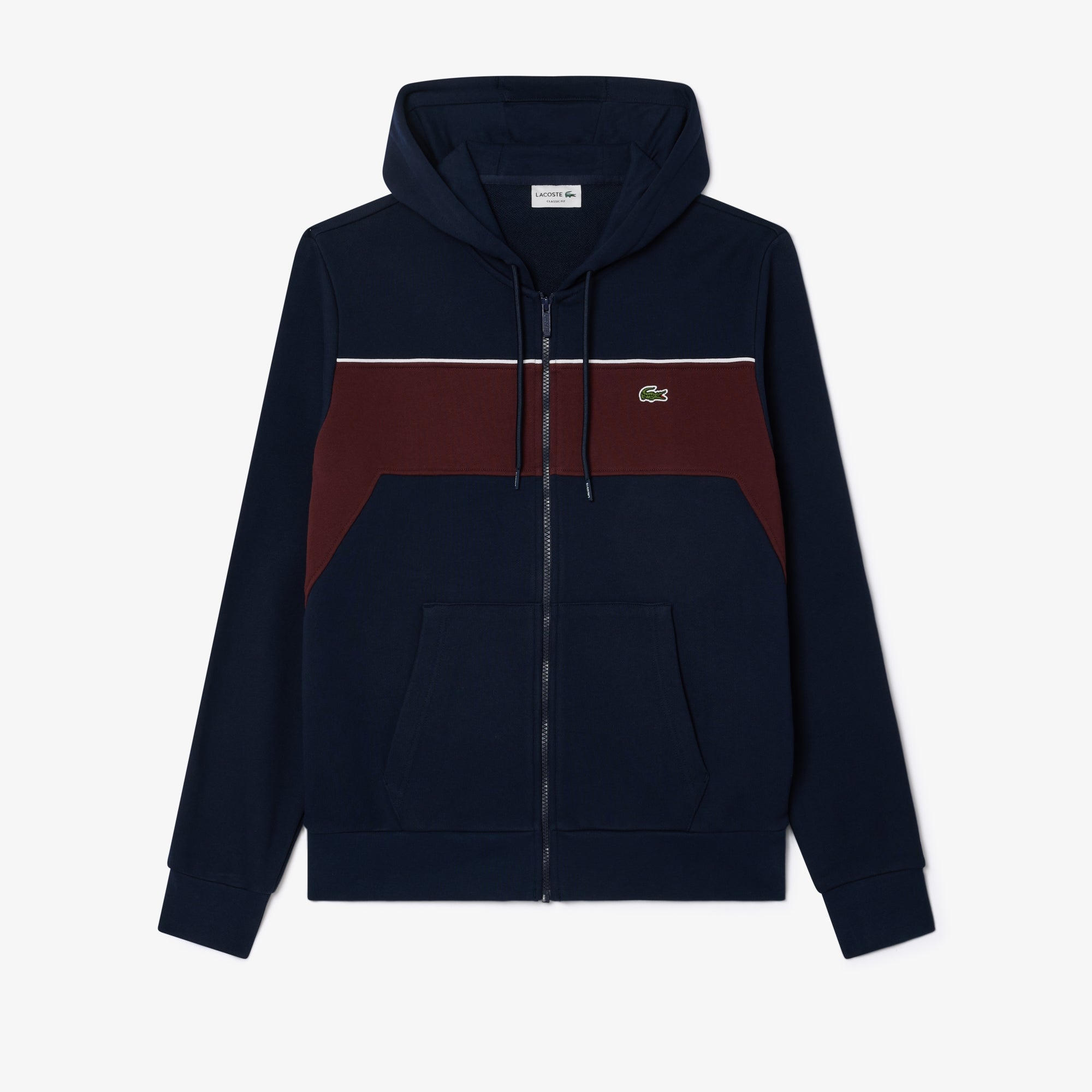 ZIP-UP COLOURBLOCK HOODIE Navy Blue/Bordeaux